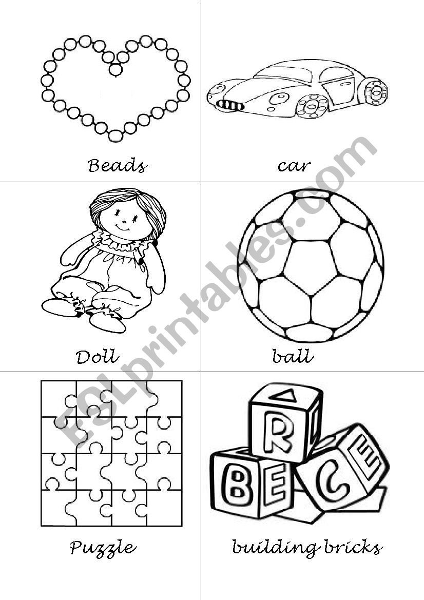 toys colouring page. worksheet