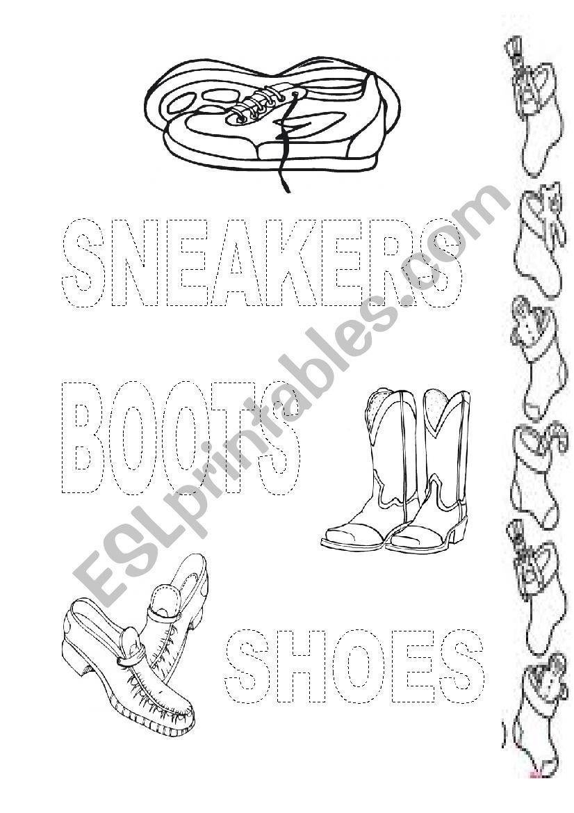 Footwear worksheet