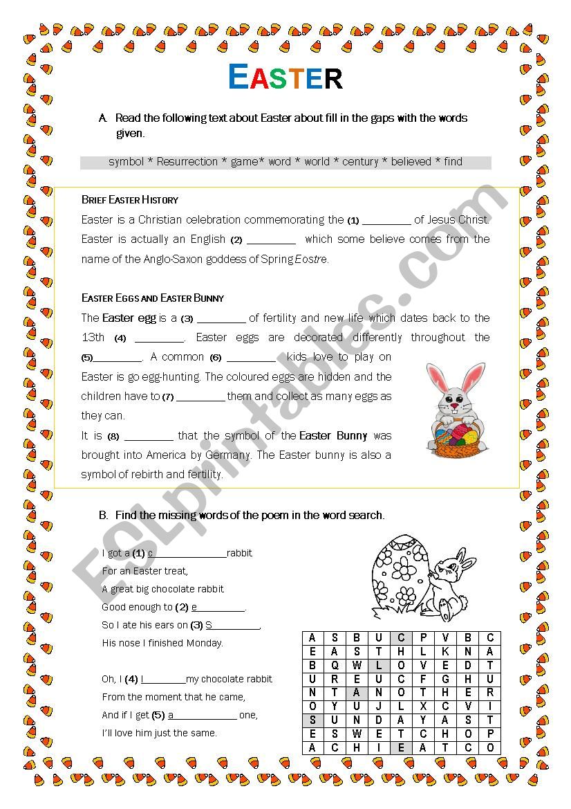 Easter worksheet