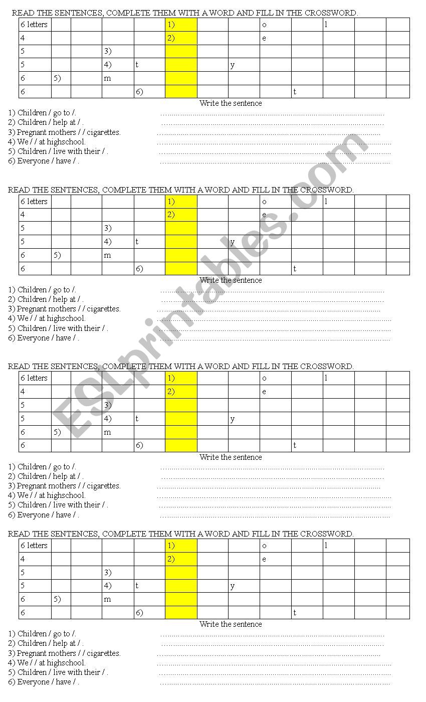 crosswords childrens rights and 