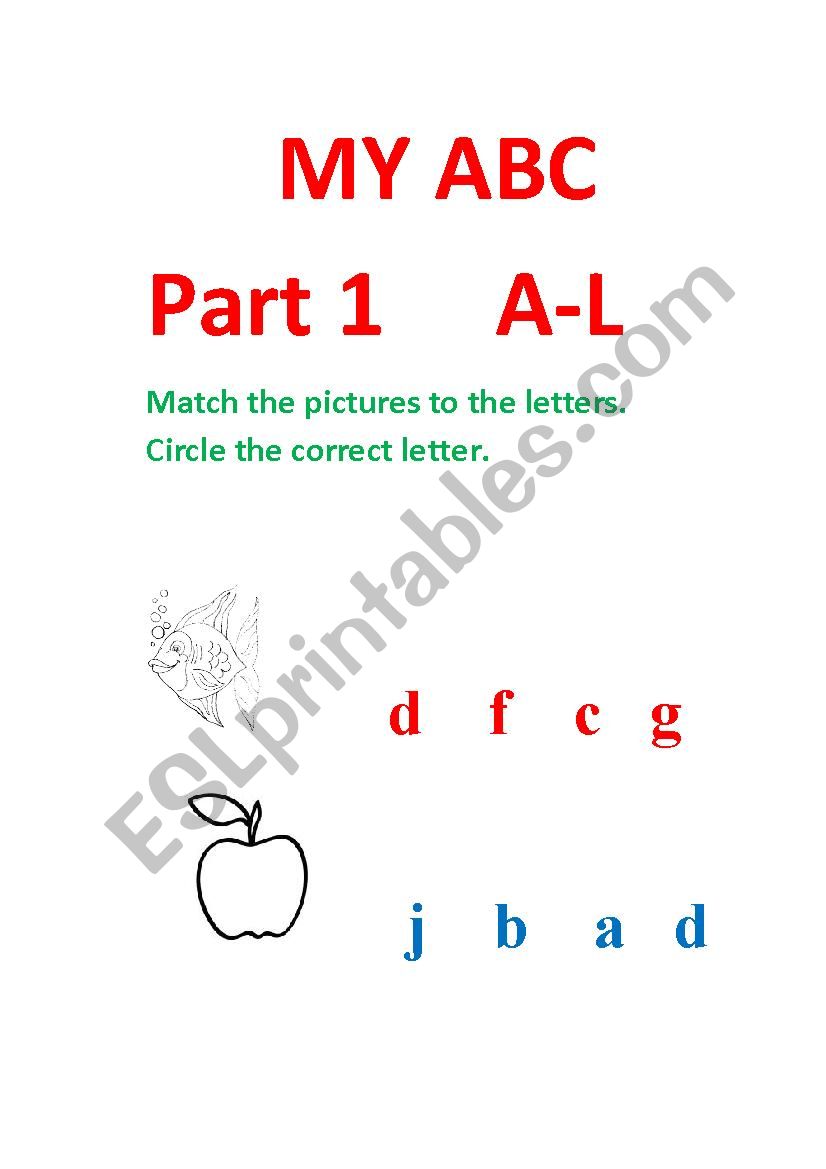 My ABC. Part 1 worksheet