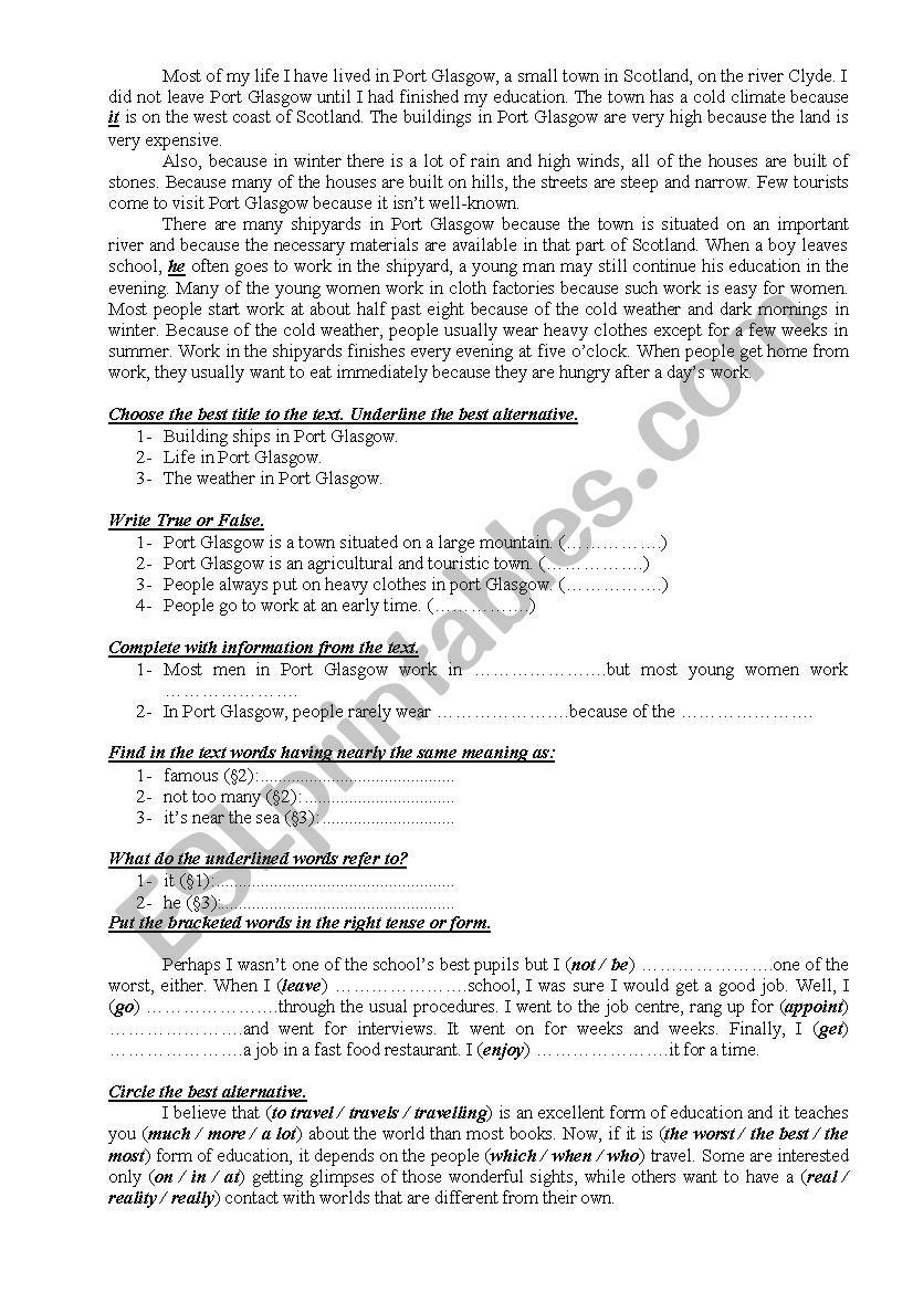 9th Form Worksheet 38 worksheet