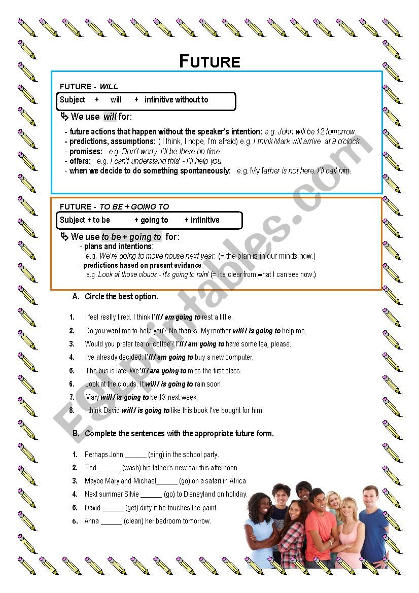 Future will + going to worksheet