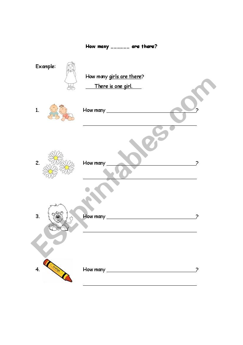 how many ....... are there? worksheet