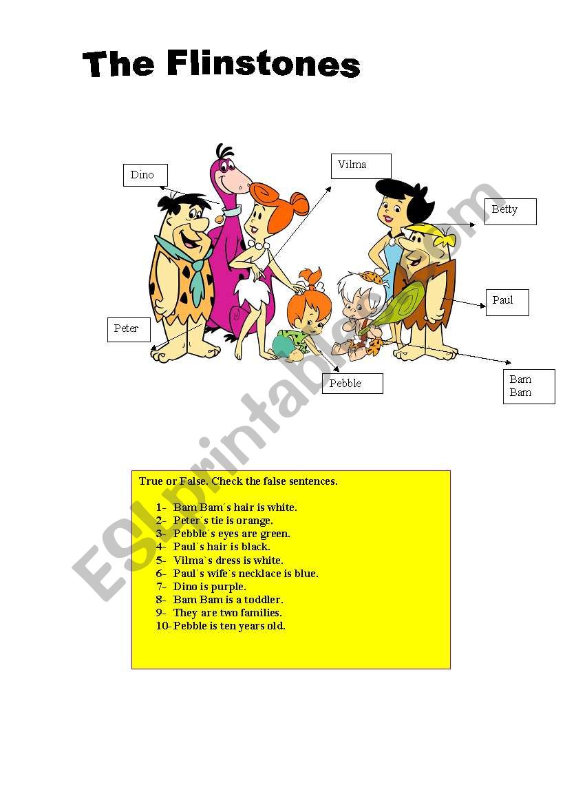 The Flinstones worksheet