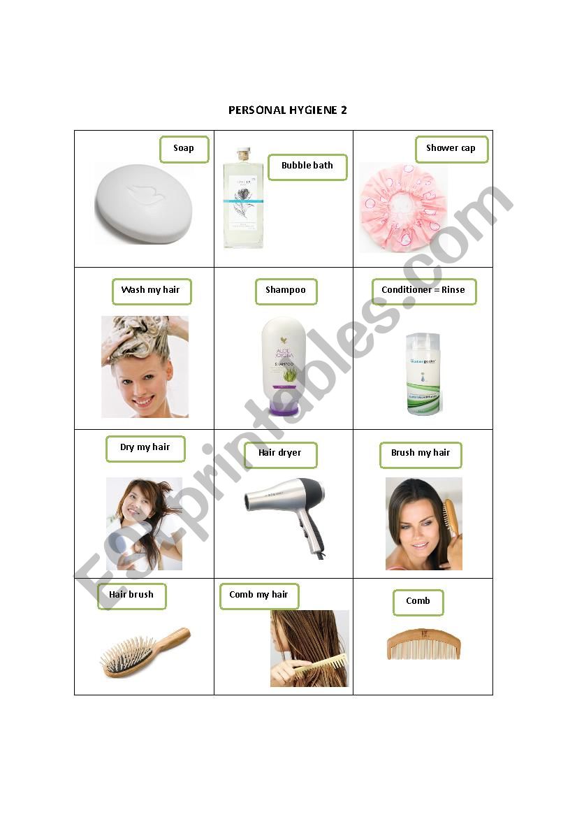 PERSONAL HYGIENE 2 worksheet