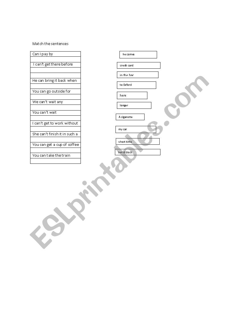 MODAL VERB CAN.  worksheet