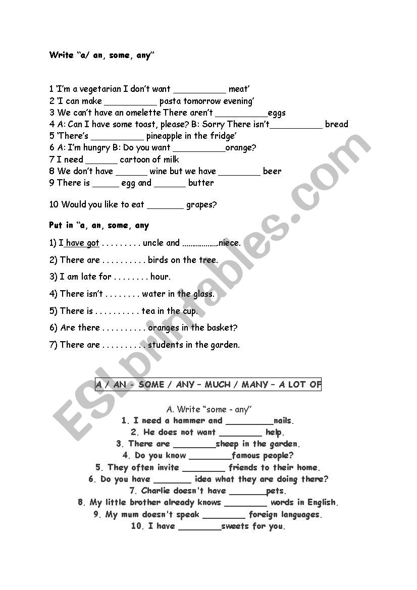 quantifiers worksheet