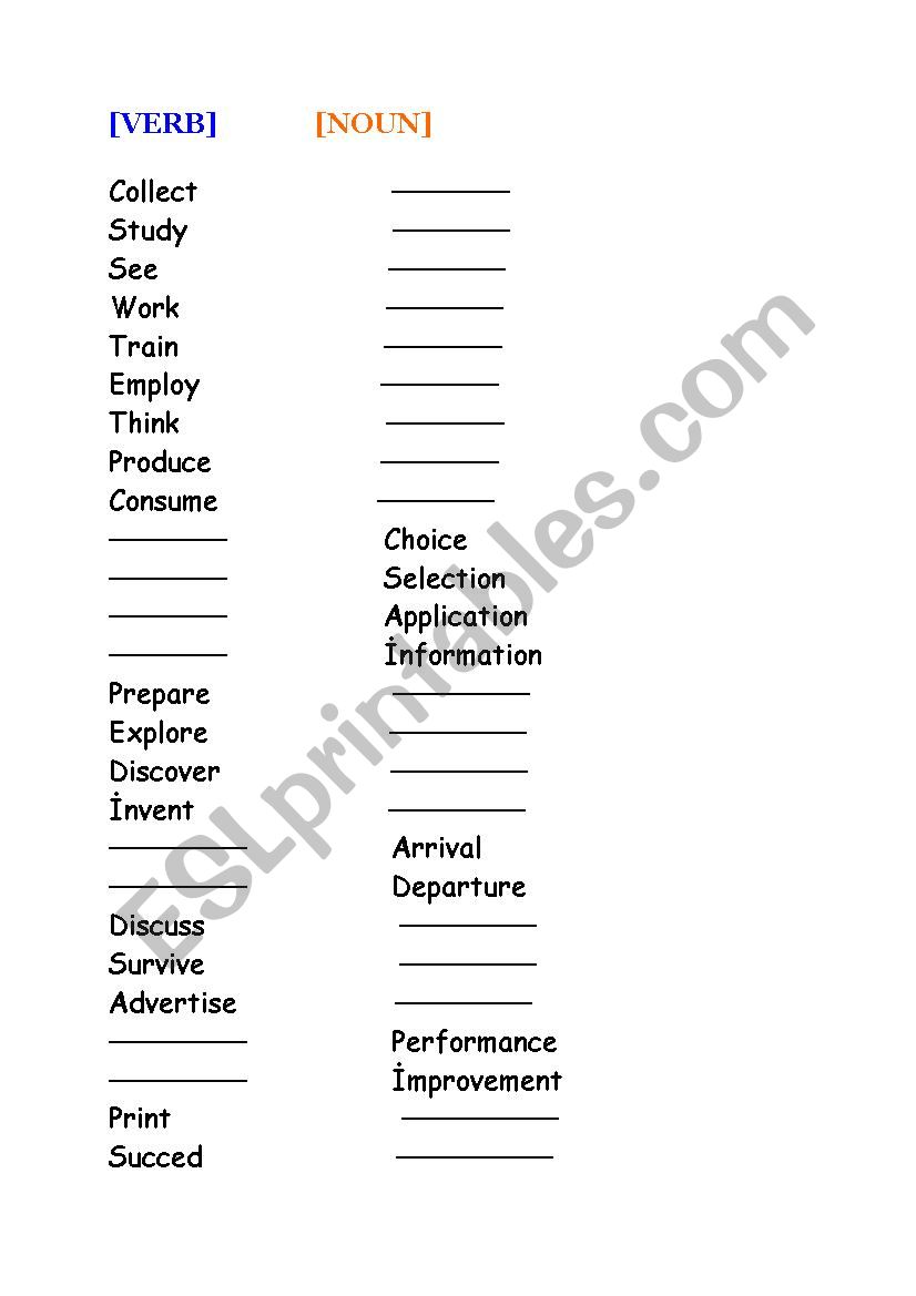 word formation worksheet