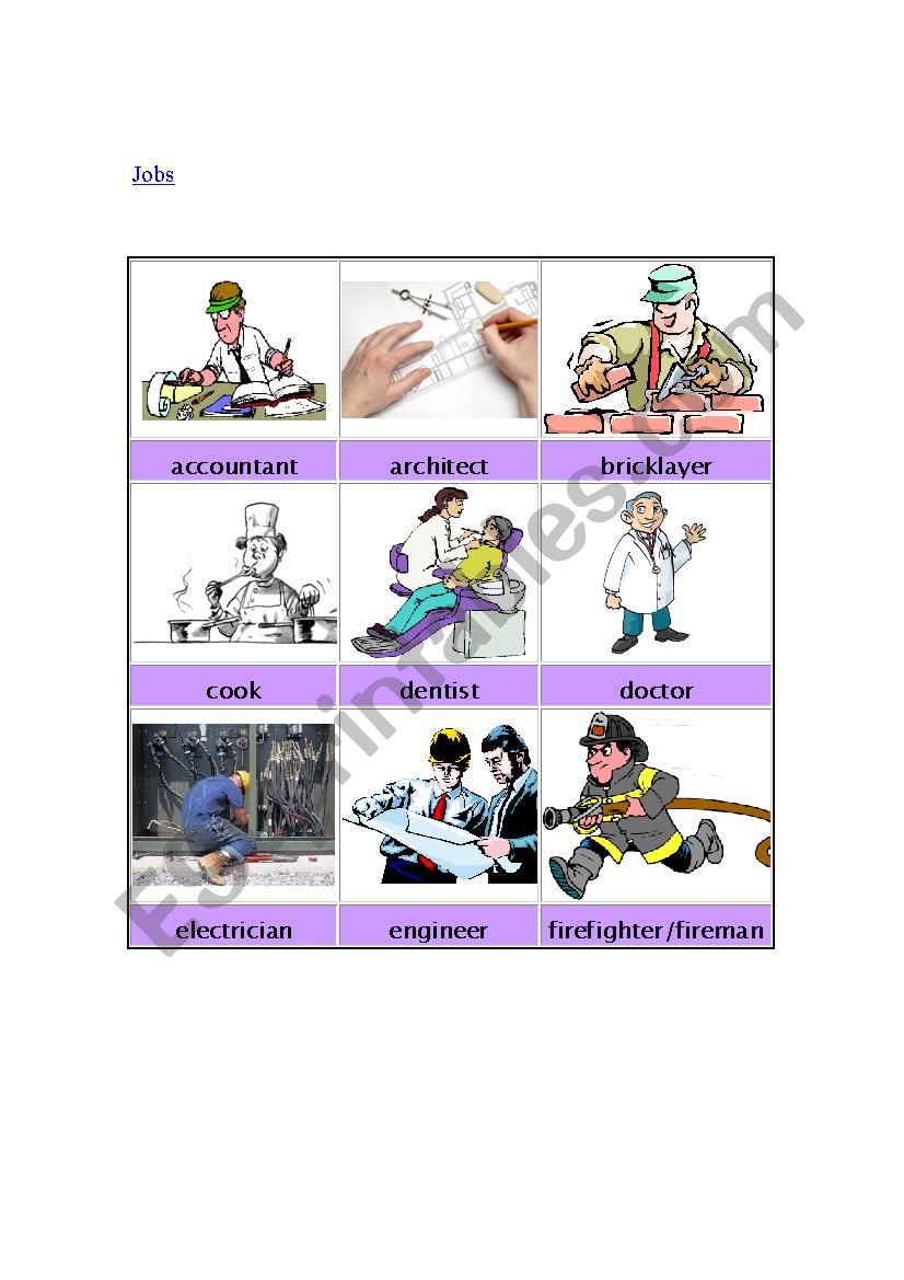 jobs worksheet