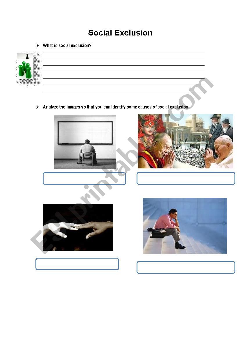 Social Exclusion worksheet