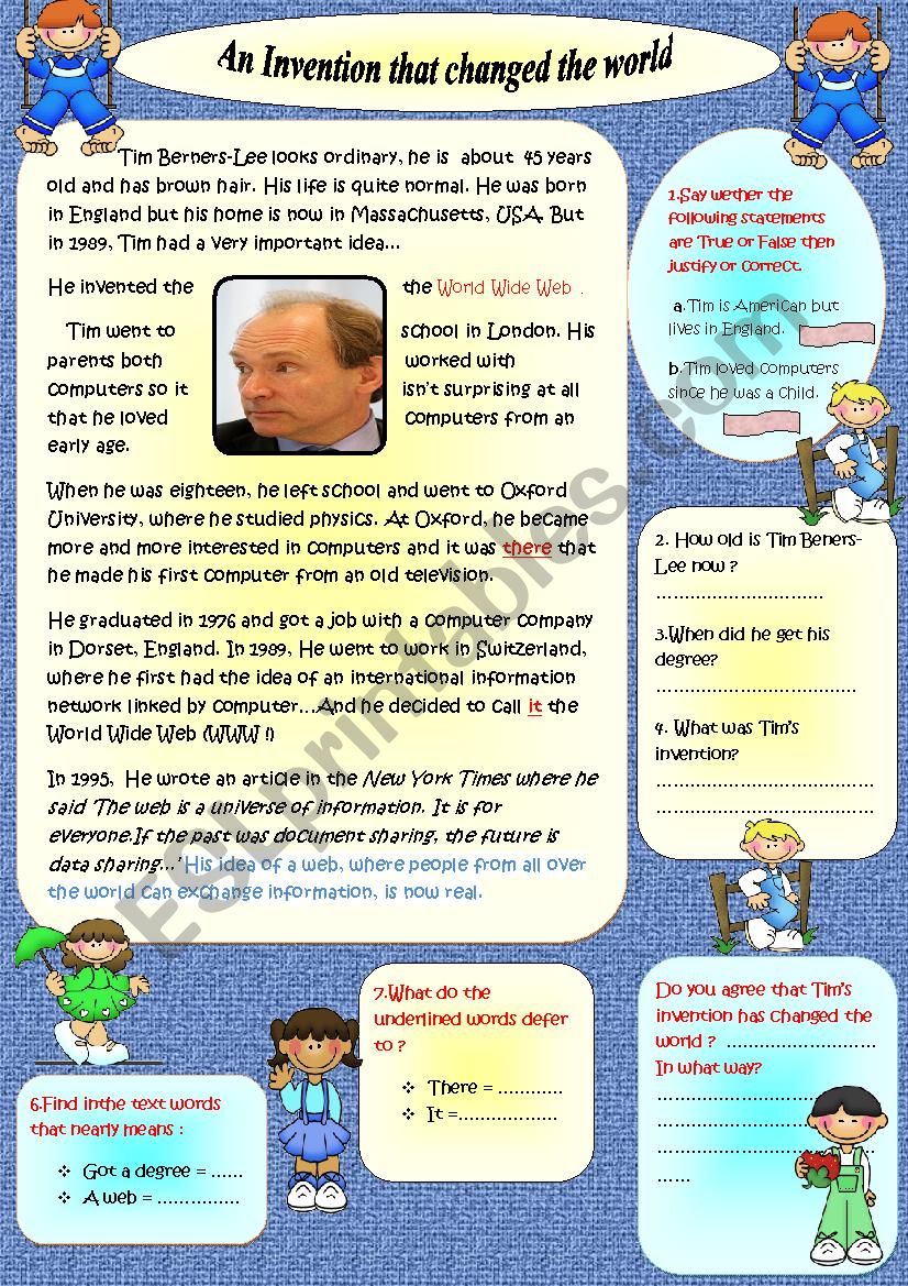 WWW : AN INVENTION THAT CHANGED THE WORLD -DidnÂ´t it?-