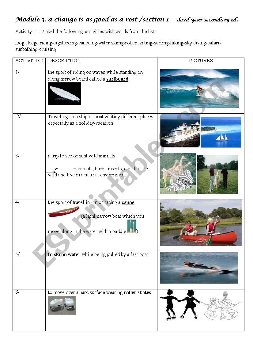 leisure activities,water sports/so useful