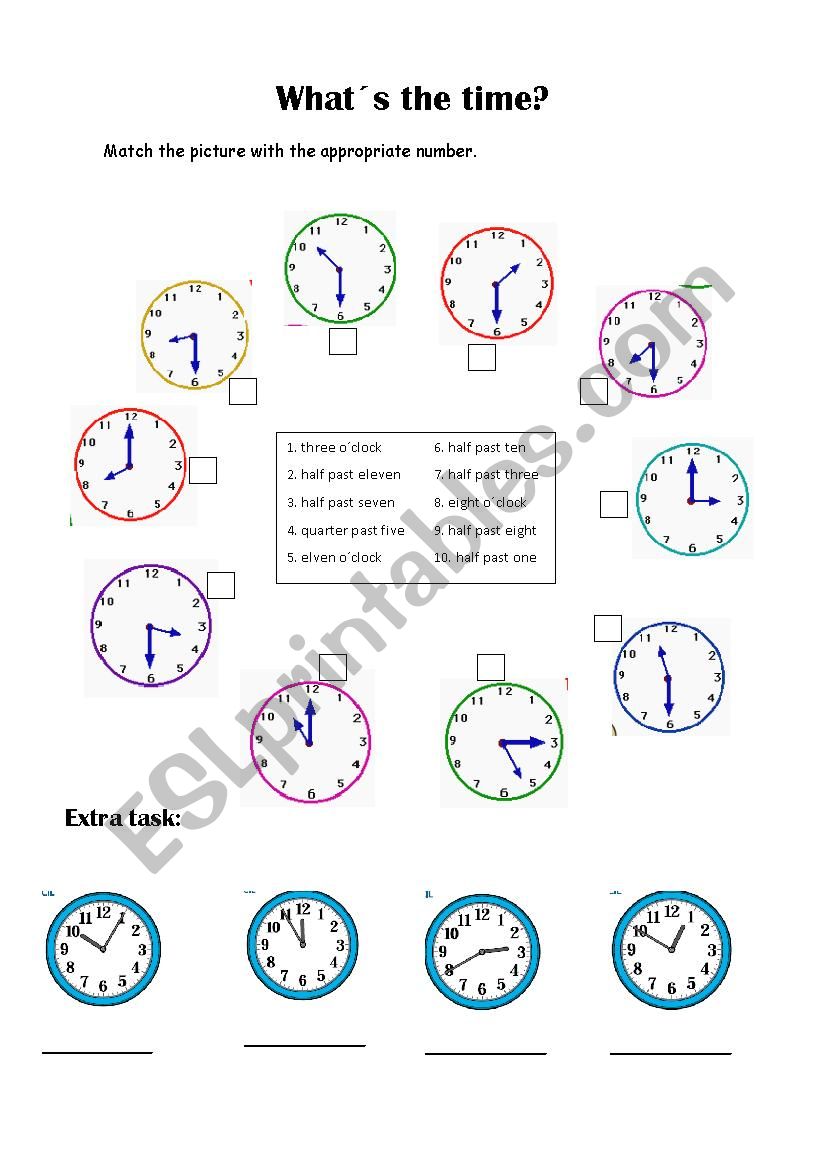 Whats the time? worksheet