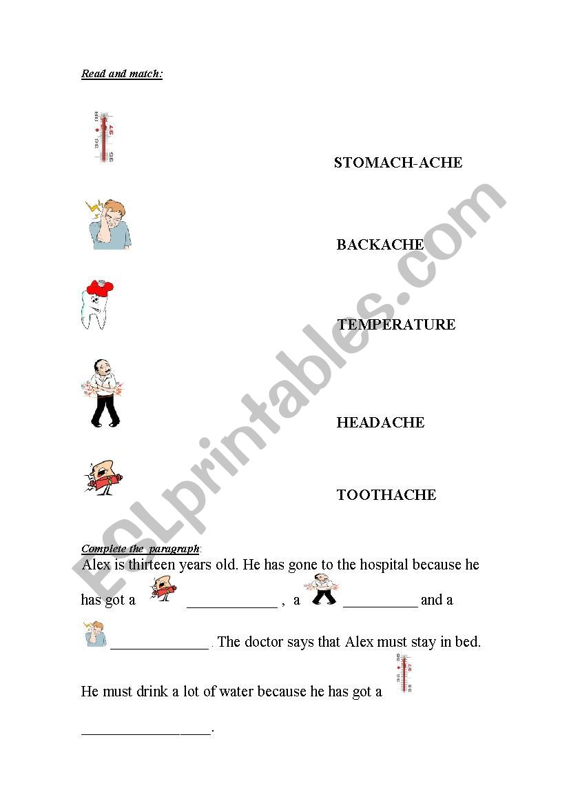 ARE YOU FEELING WELL? worksheet
