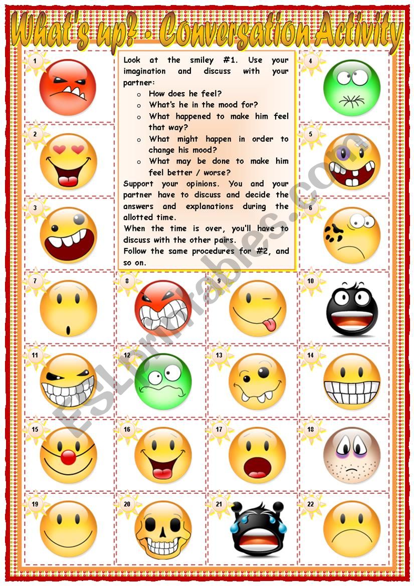 Whats up? - Conversation activity (oral test)