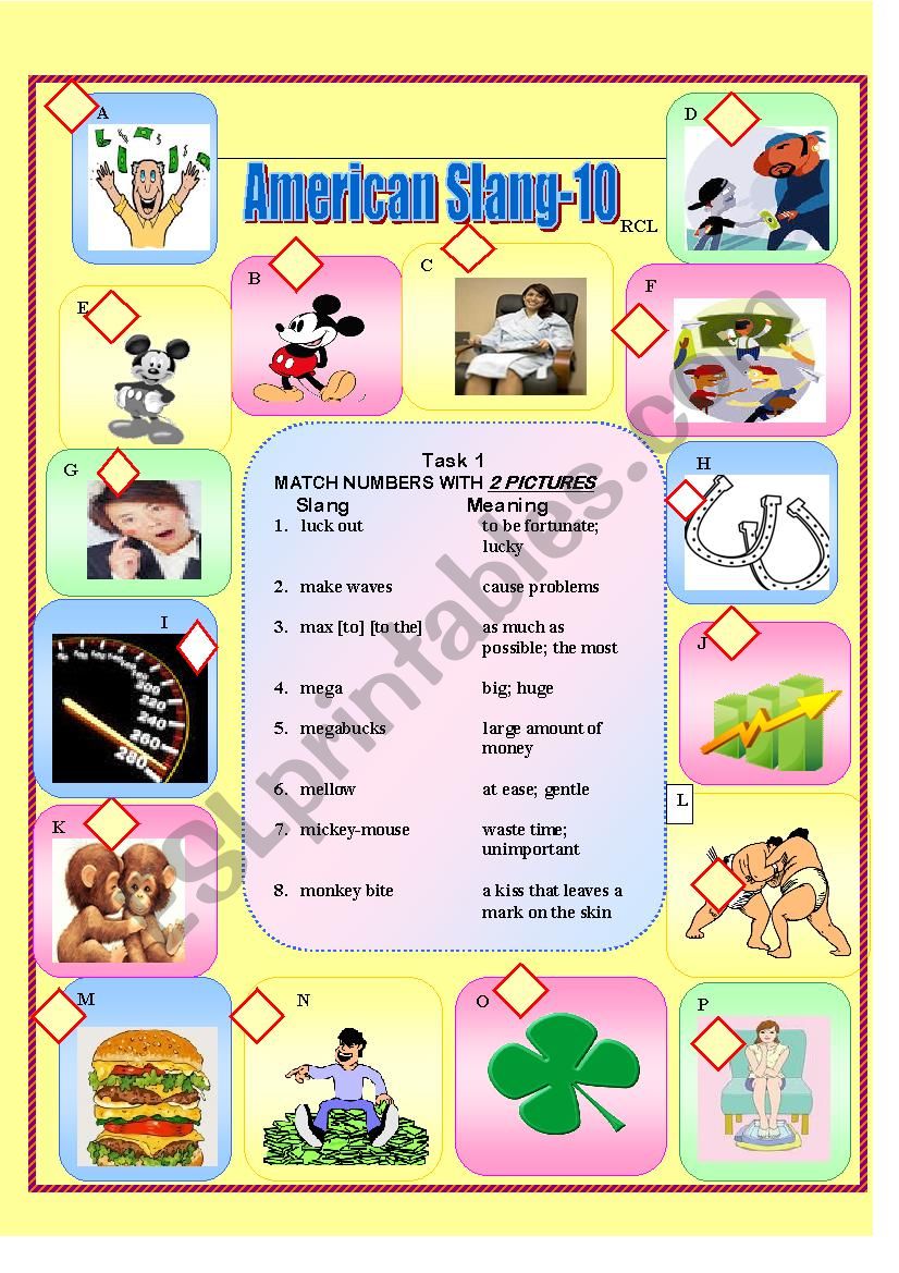 American Slang-10 worksheet