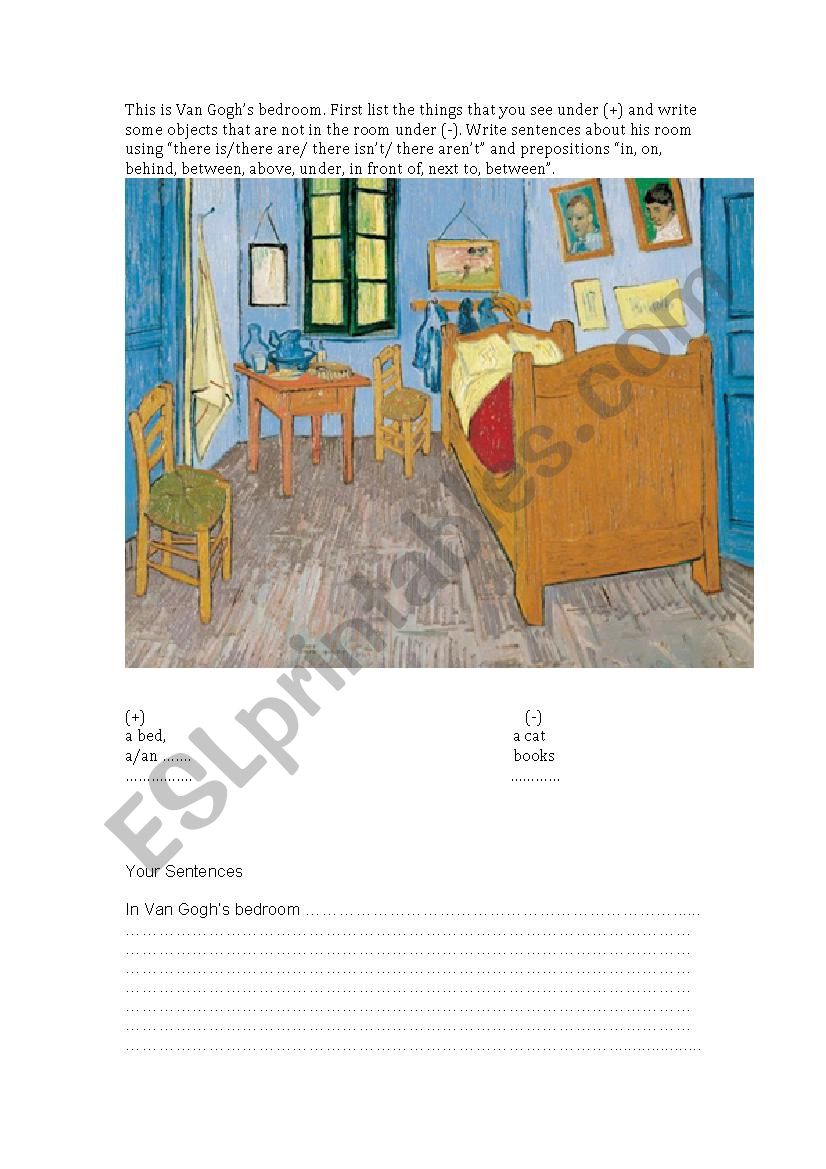 There is/ There are with Van GoghÂ´s bedroom
