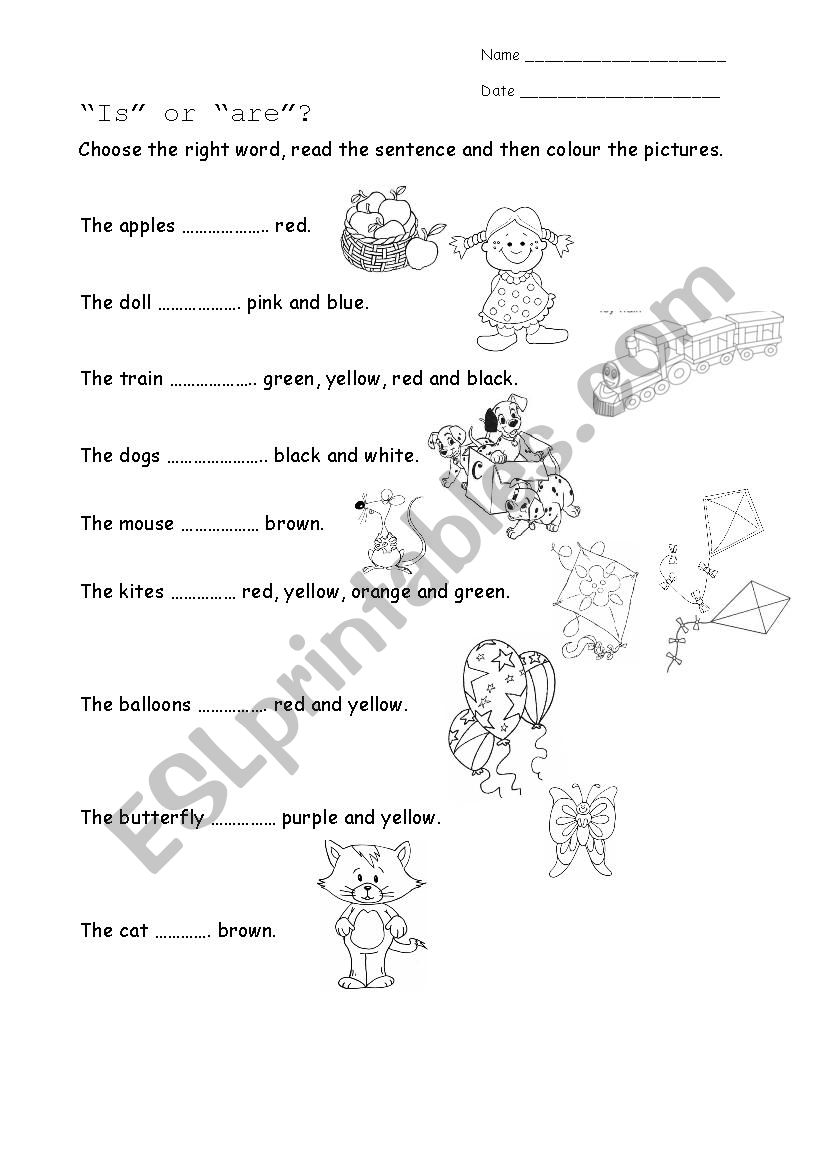 Is or Are? worksheet