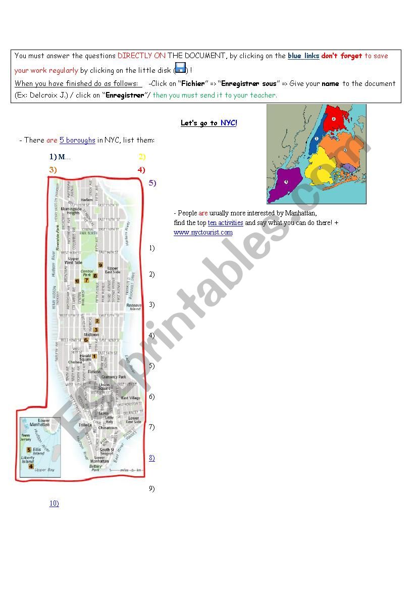 NYC webquest worksheet