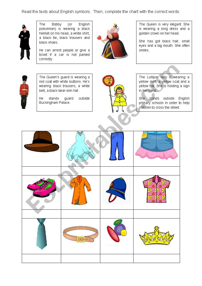 Clothes worksheet