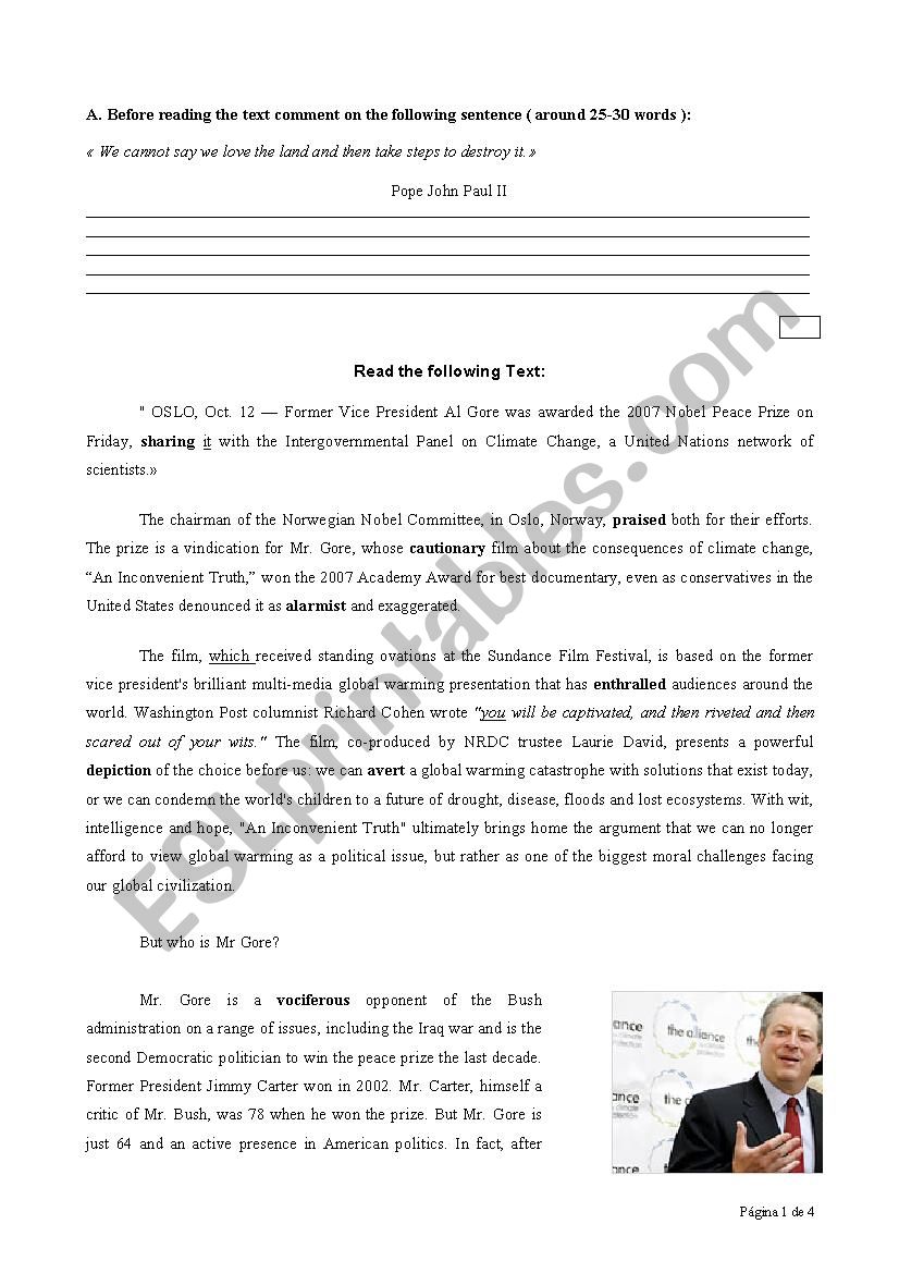 Test about Â«The environmentÂ»