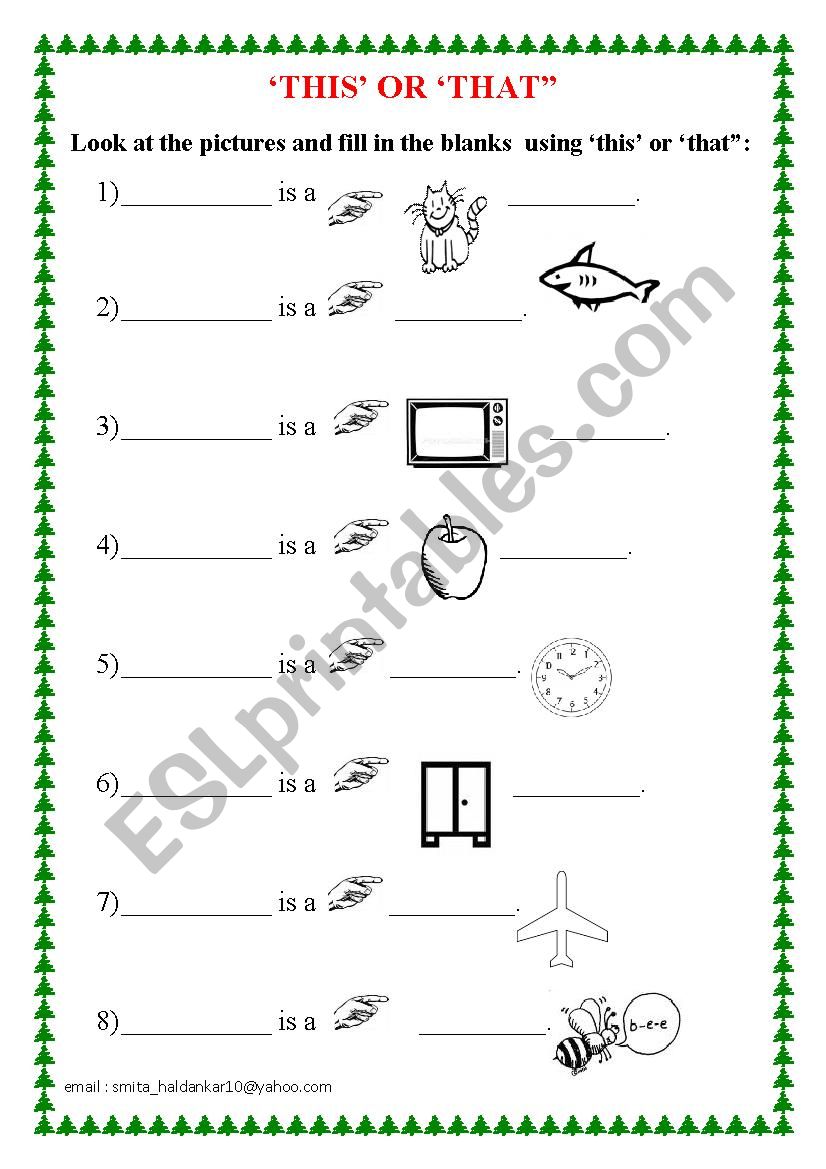 This or That -2 worksheet