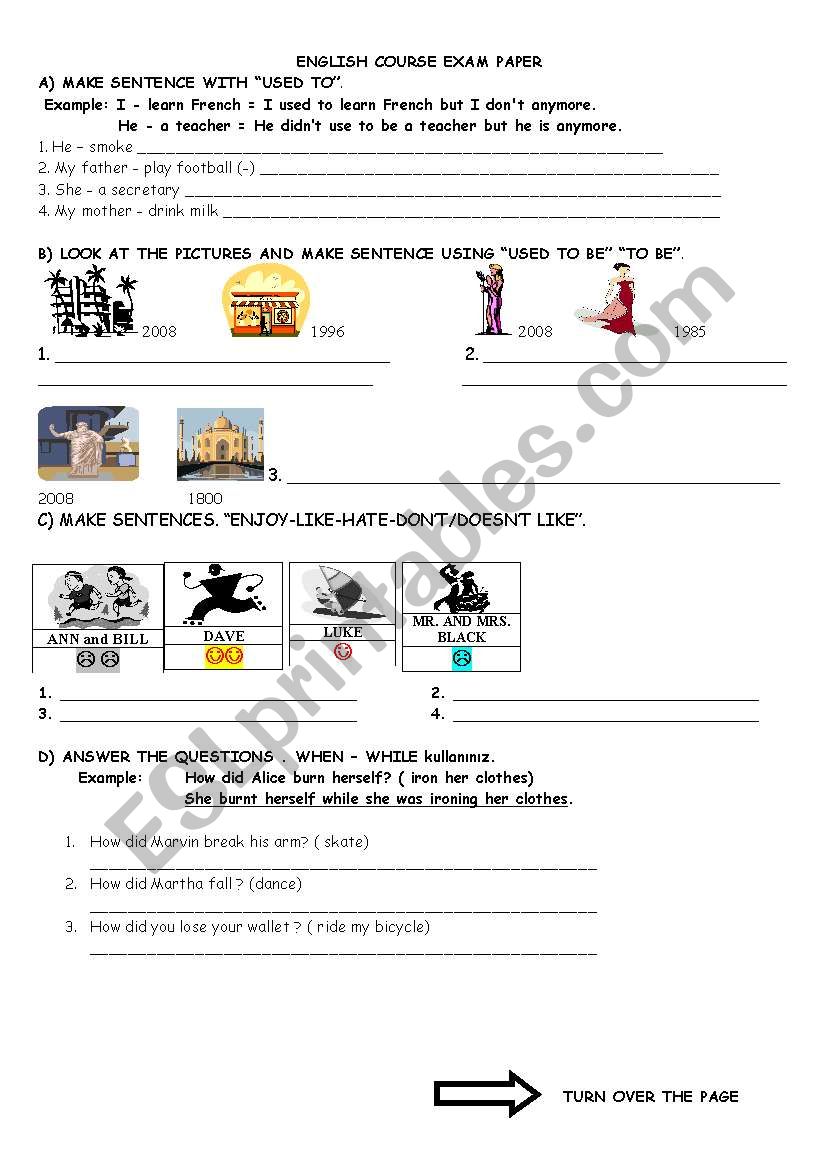 EXAM PAPER worksheet