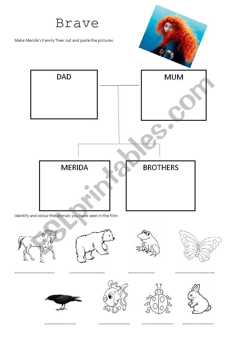 Brave worksheet
