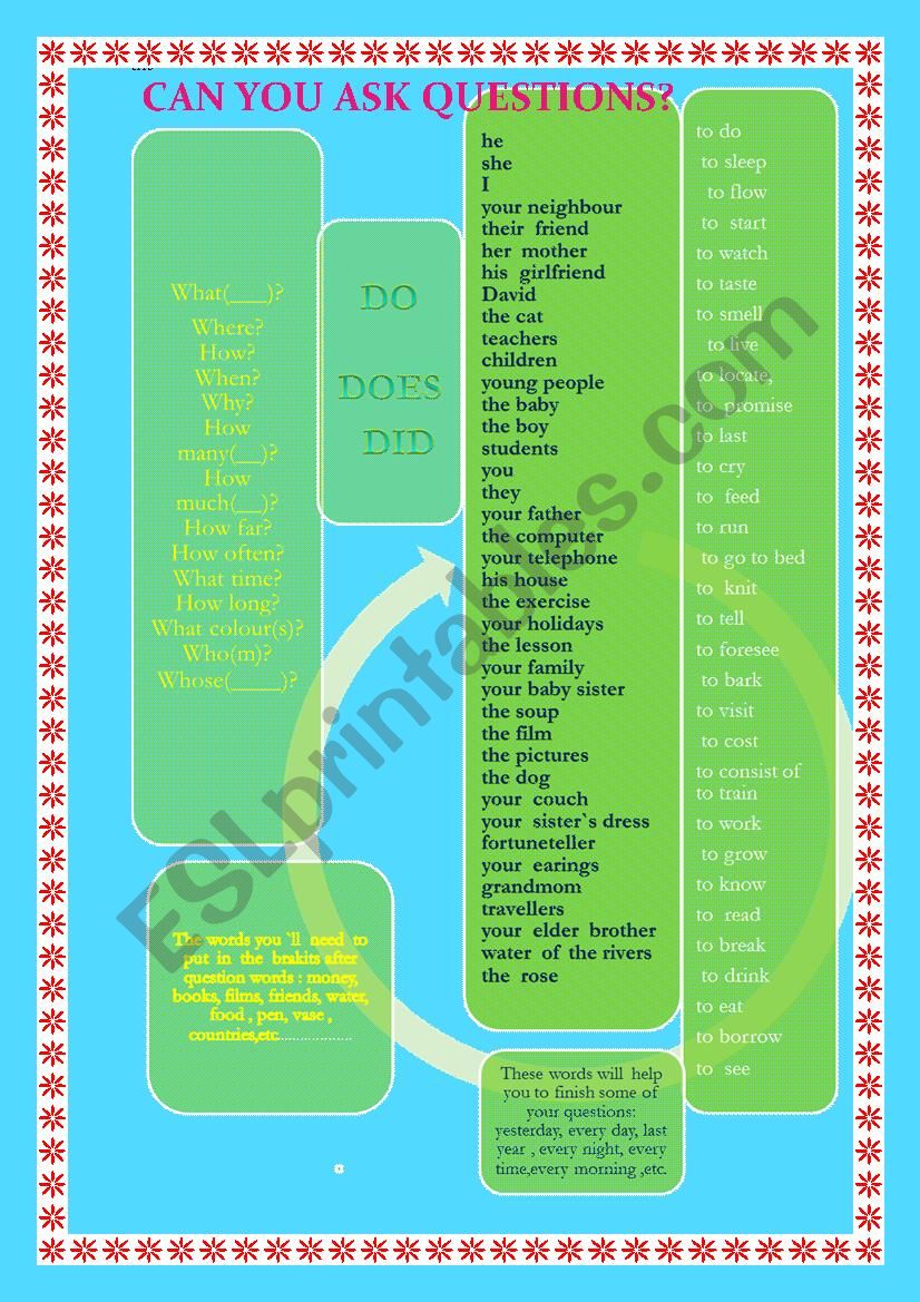Can You Ask Questions? worksheet