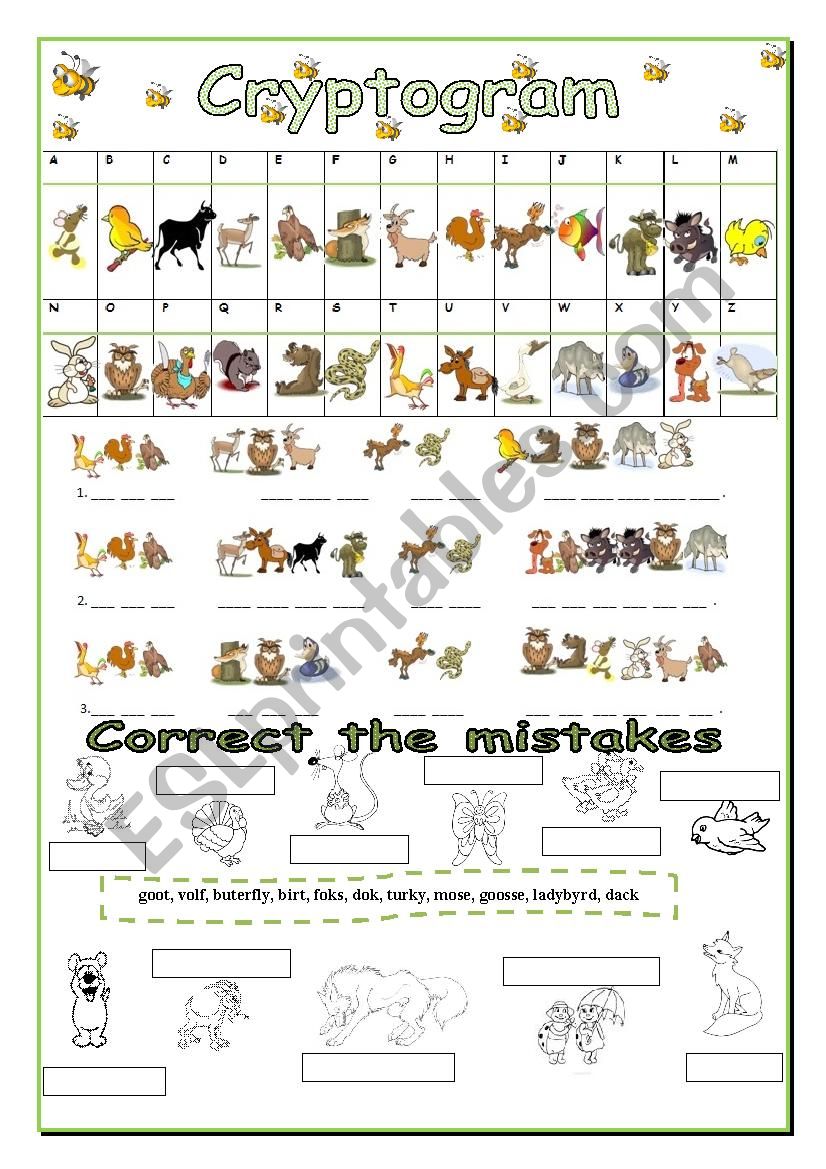 cryptogram worksheet