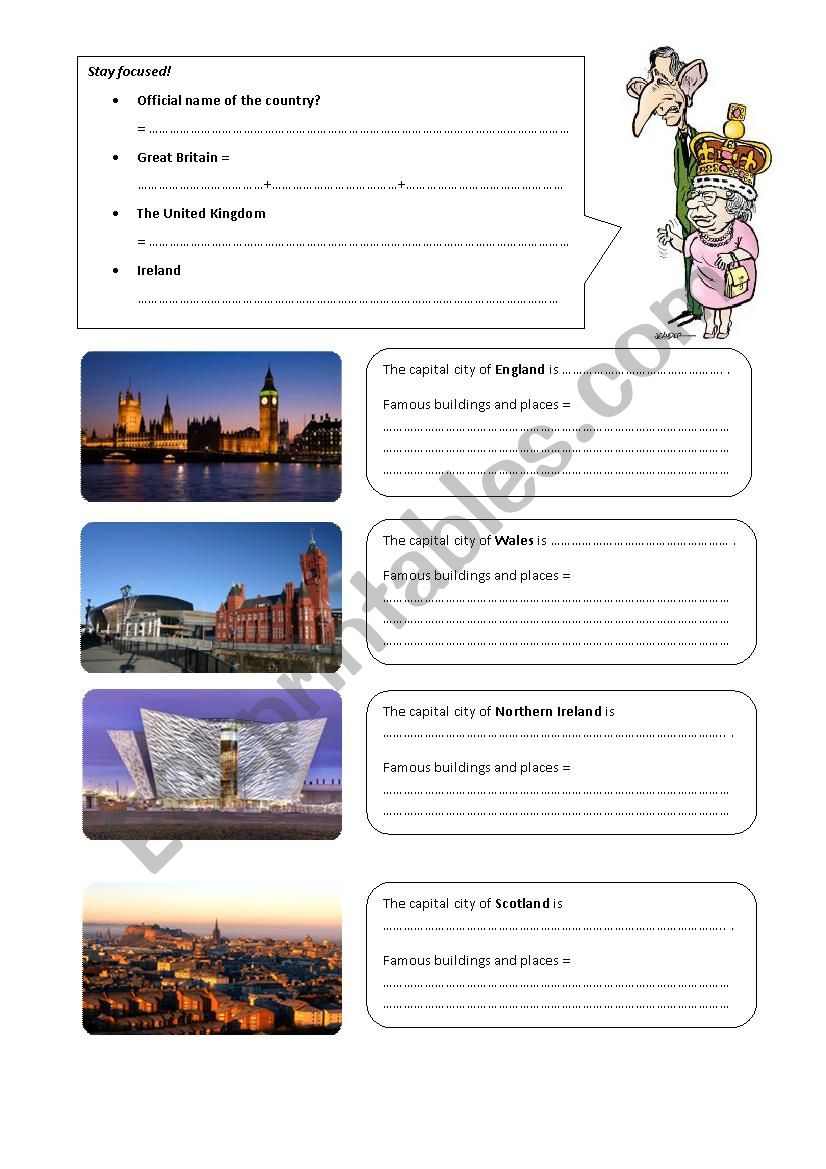 The parts of the UK (part 2) worksheet