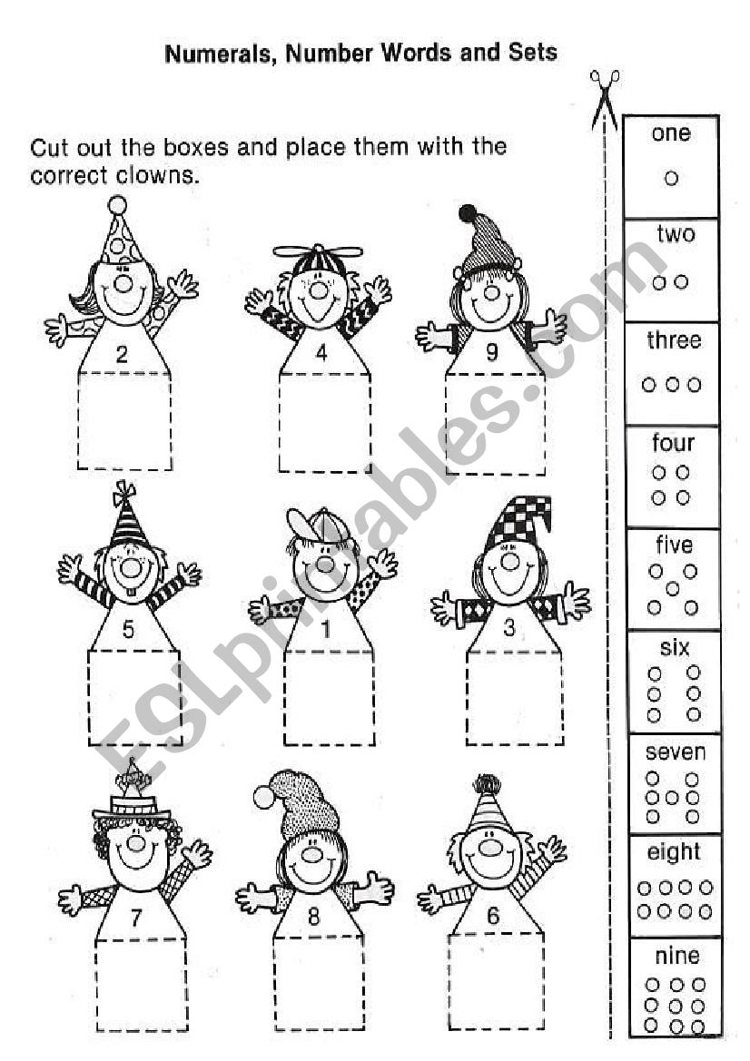 NUMBERS DICE worksheet