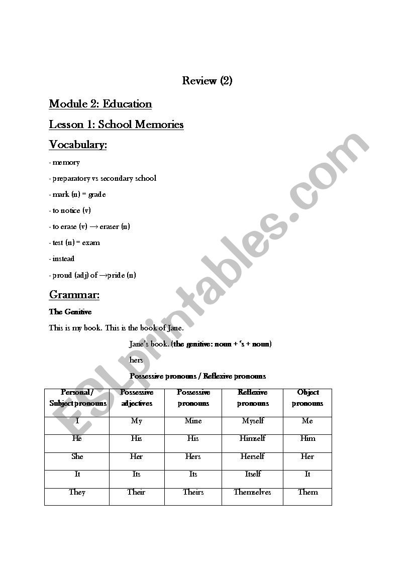 Review 2 worksheet