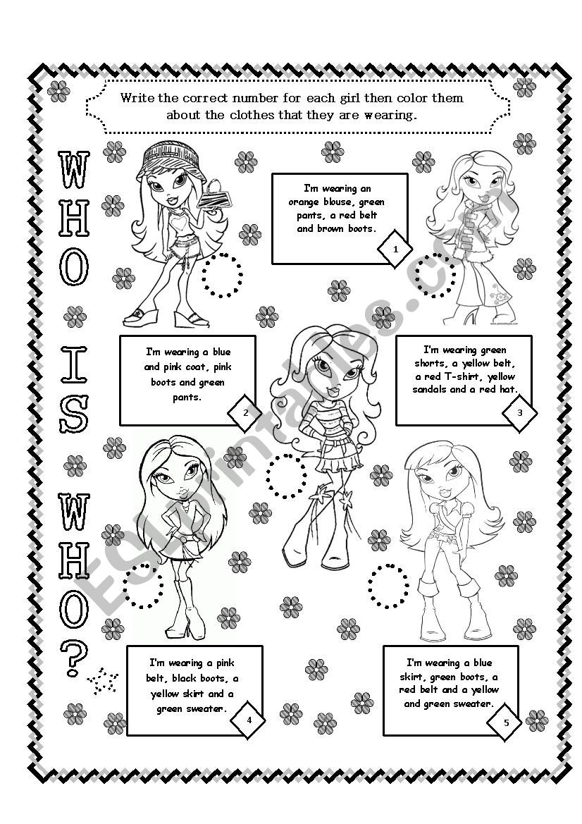 WHO IS WHO? PART 01 worksheet