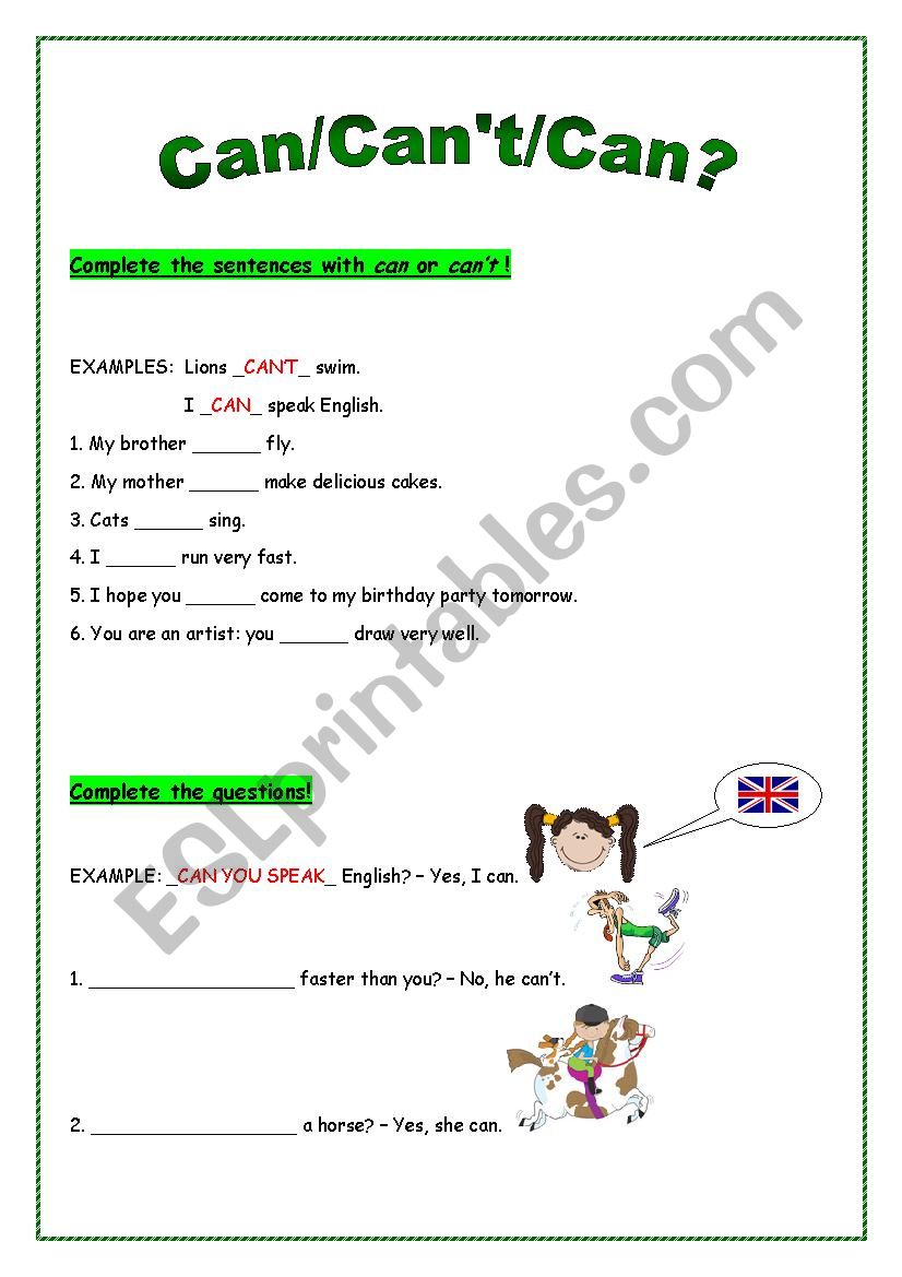 CAN worksheet