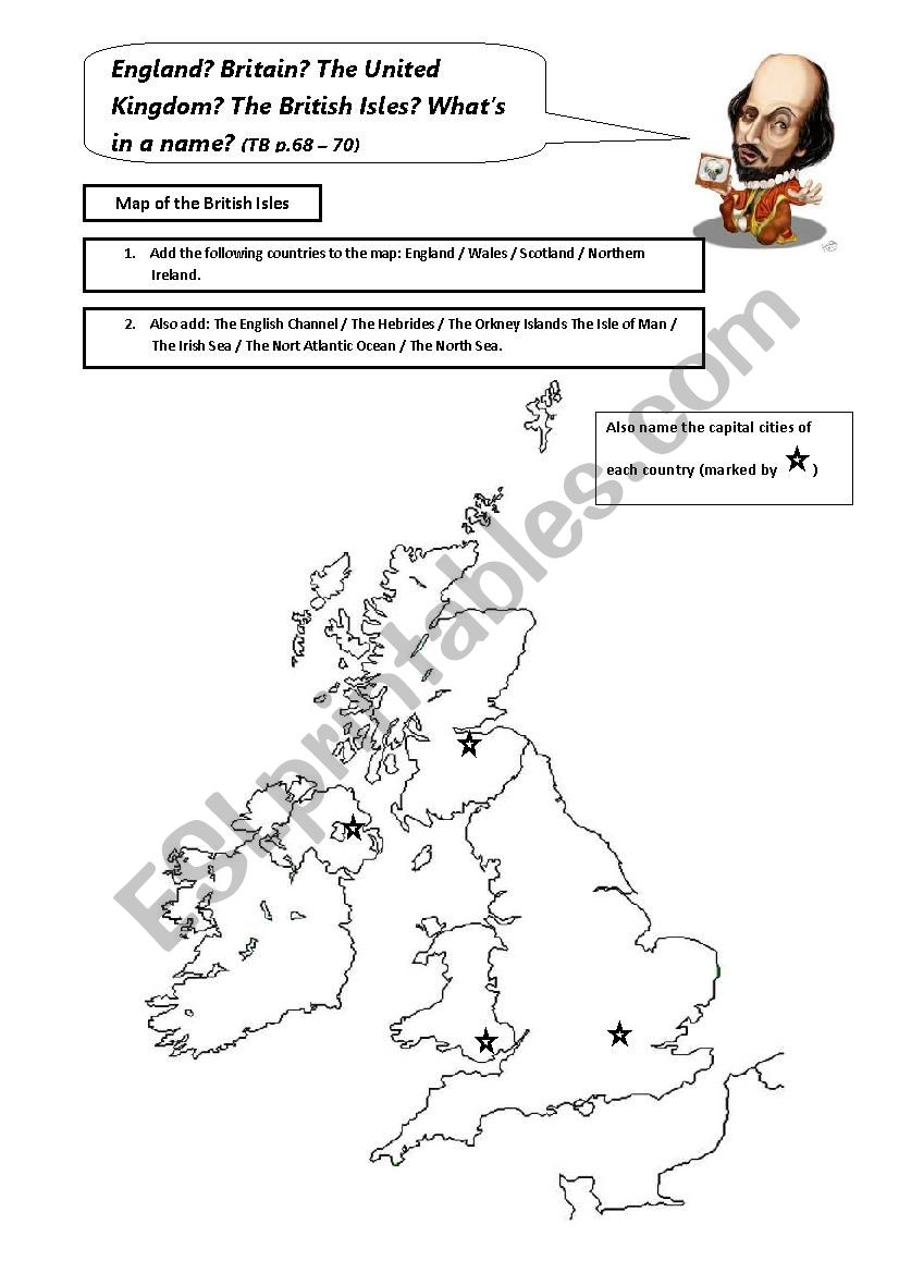 The parts of the UK - part 1 worksheet