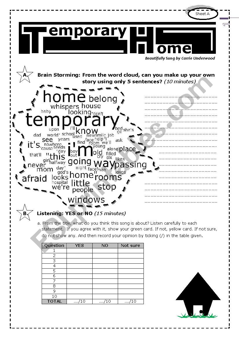 English through Song: Temporary Home by Carrie Underwood