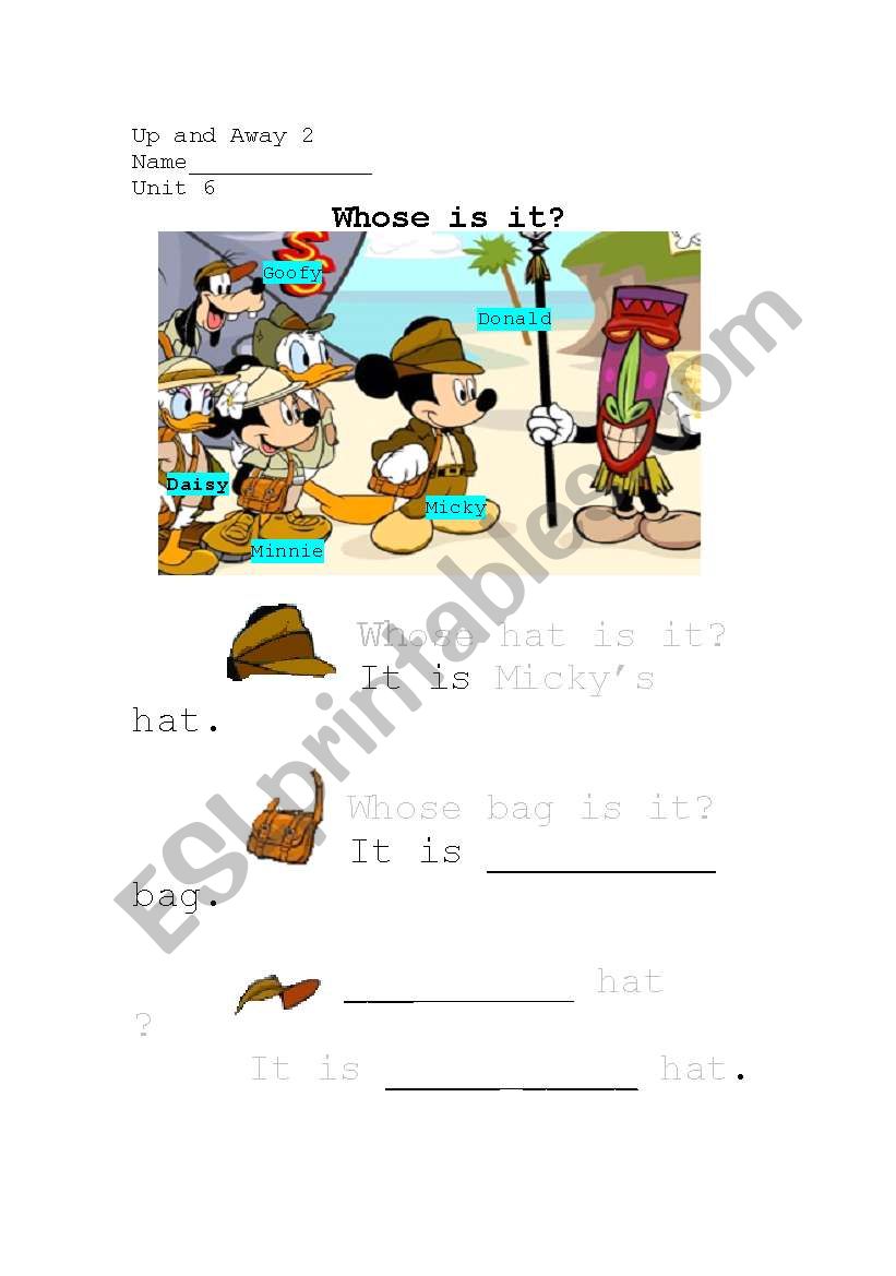 Whose is it? worksheet