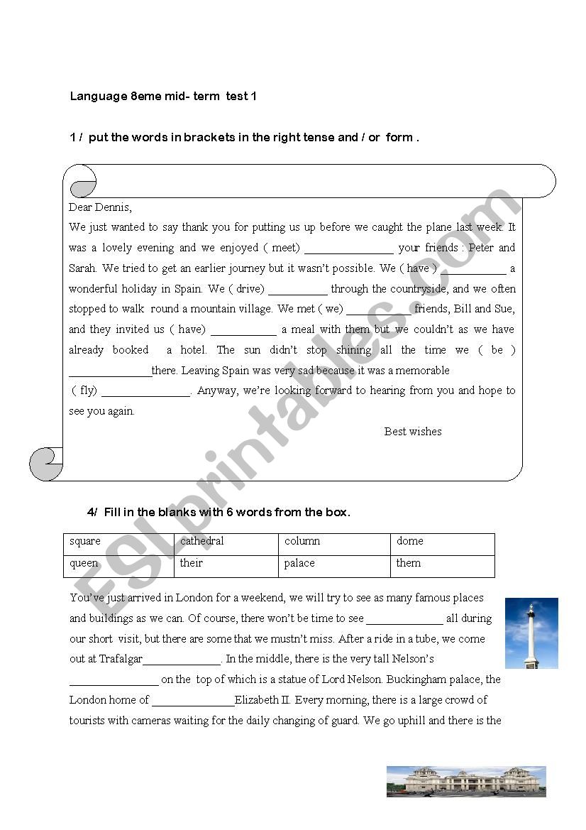 language 8th grade worksheet