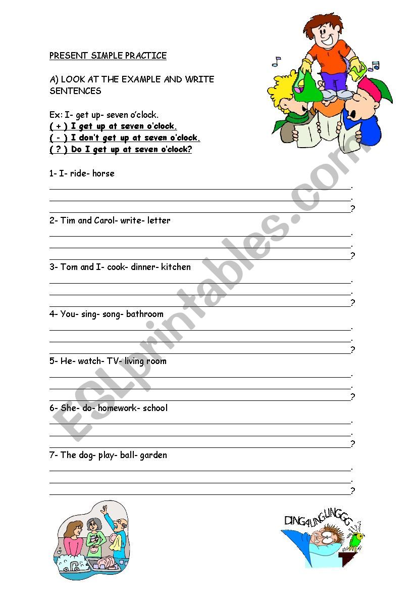 simple present worksheet