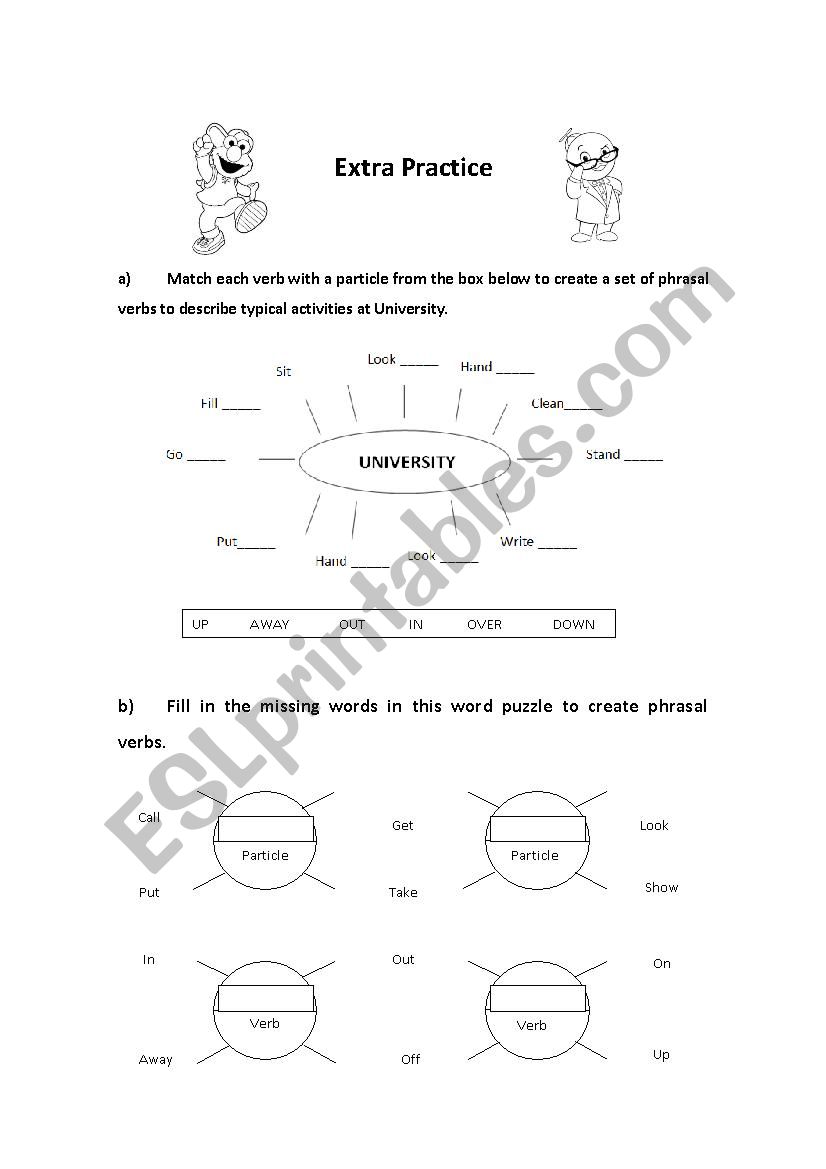 Phrasal Verbs Worksheet worksheet