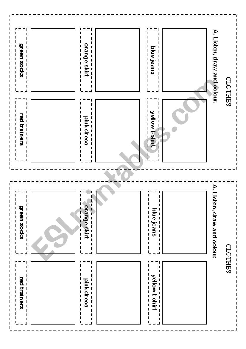 Clothes worksheet