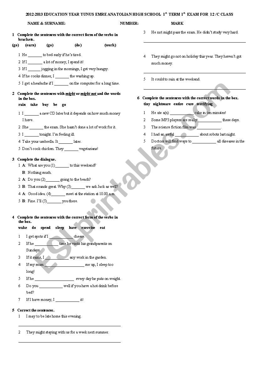 qyz worksheet