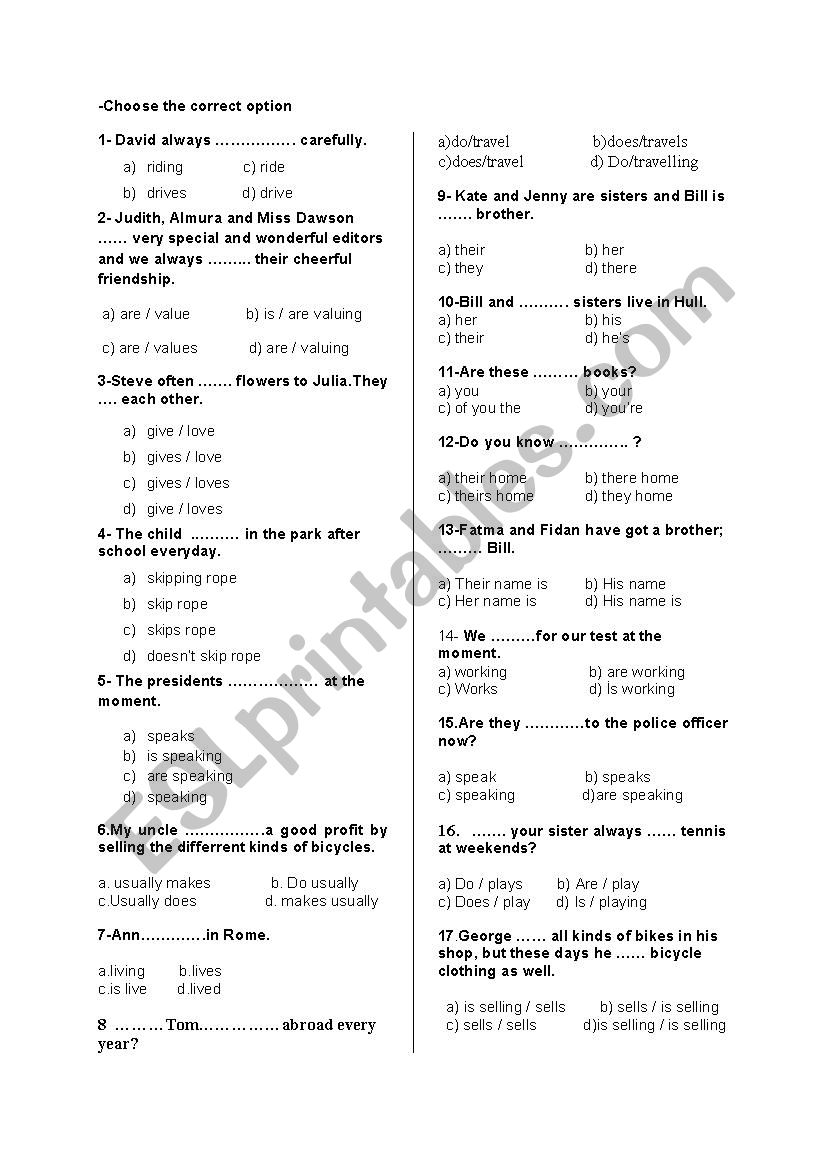 a test for grade 9 worksheet