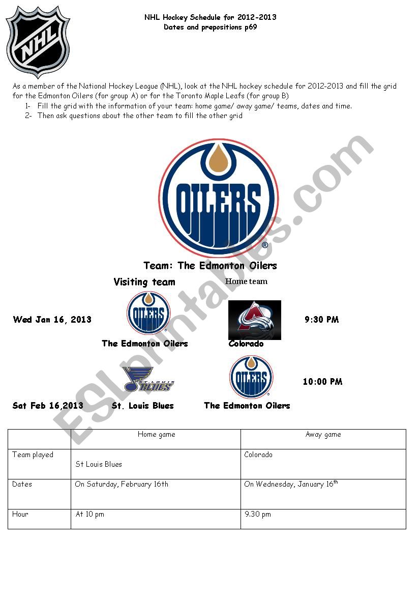 nhl grid schedule