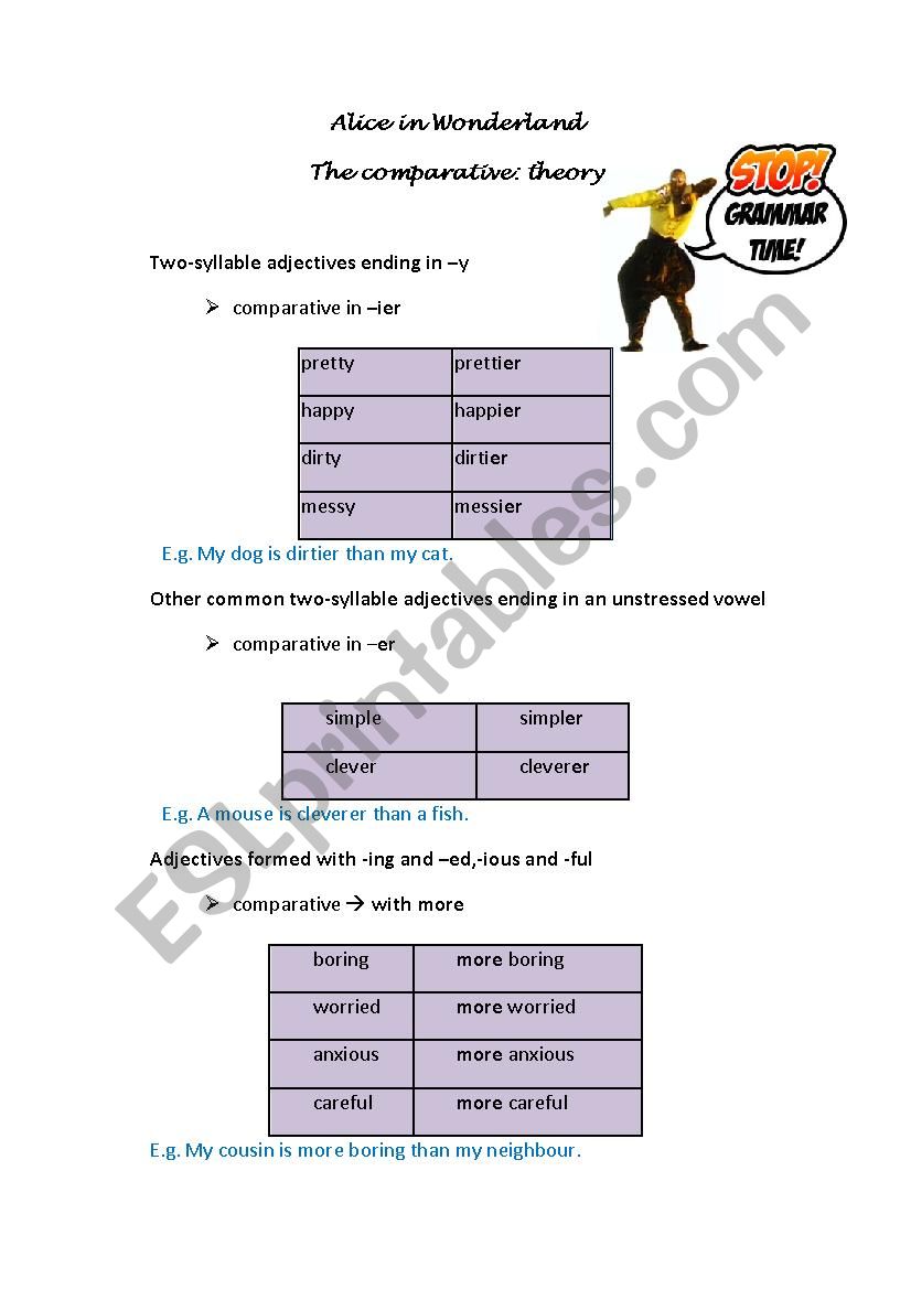 Alice in Wonderland part 4 worksheet