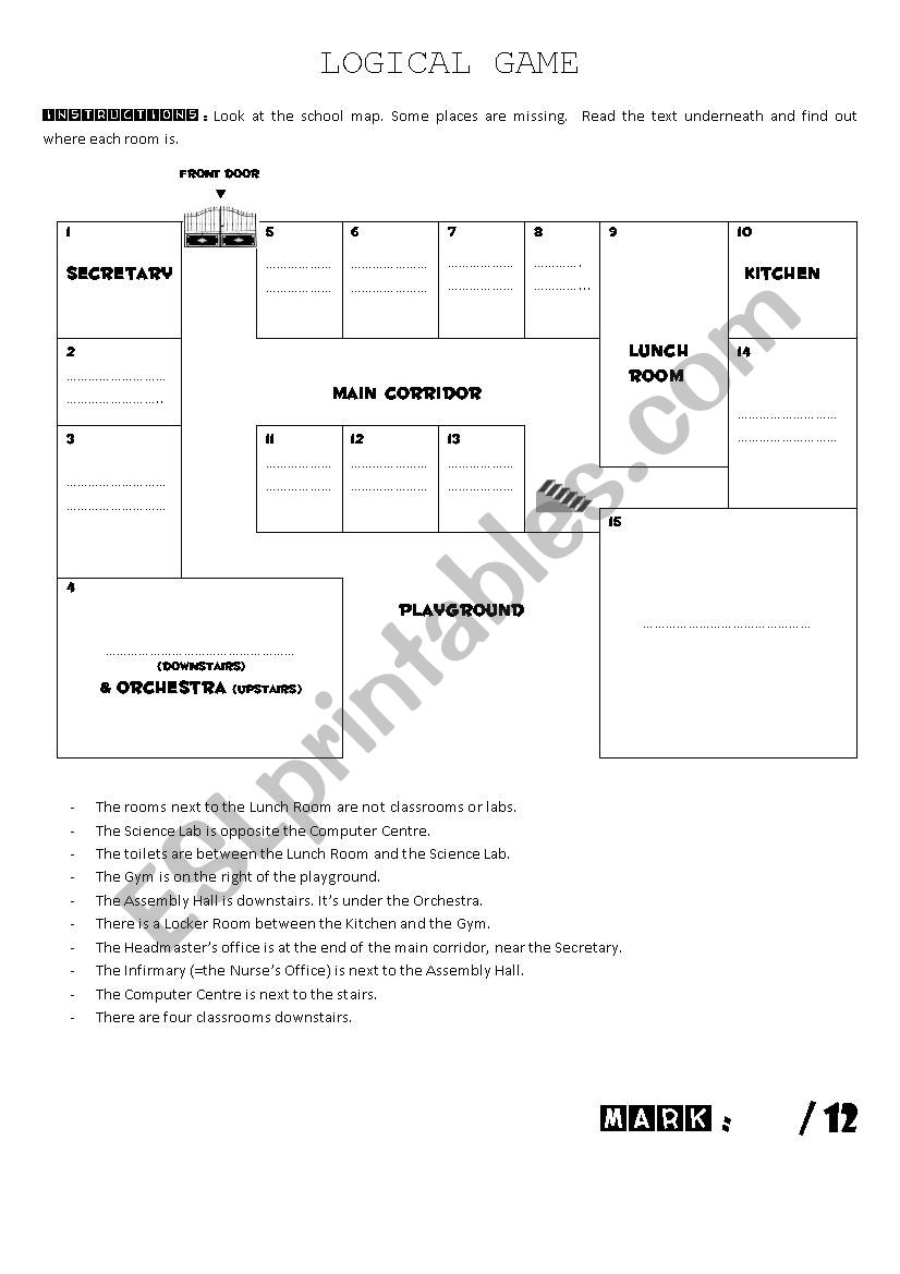 Logical Games worksheet