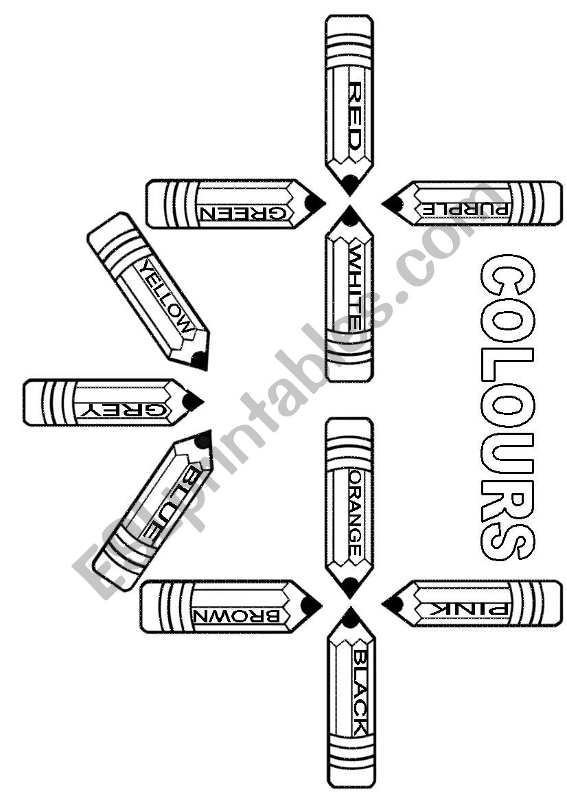 Pencil colours worksheet