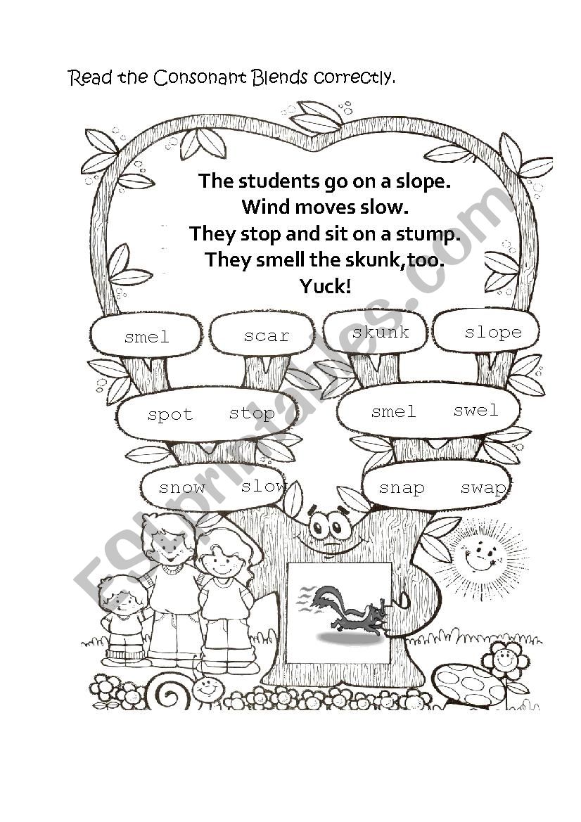 Consonant Blends worksheet